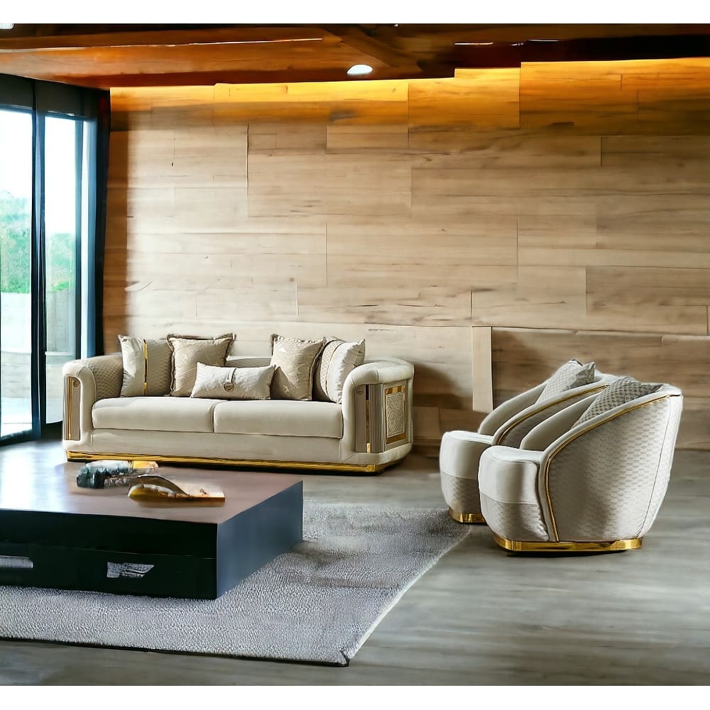 Marvella 3 Pieces Living Room Sets 1 Sofa 2 Chair