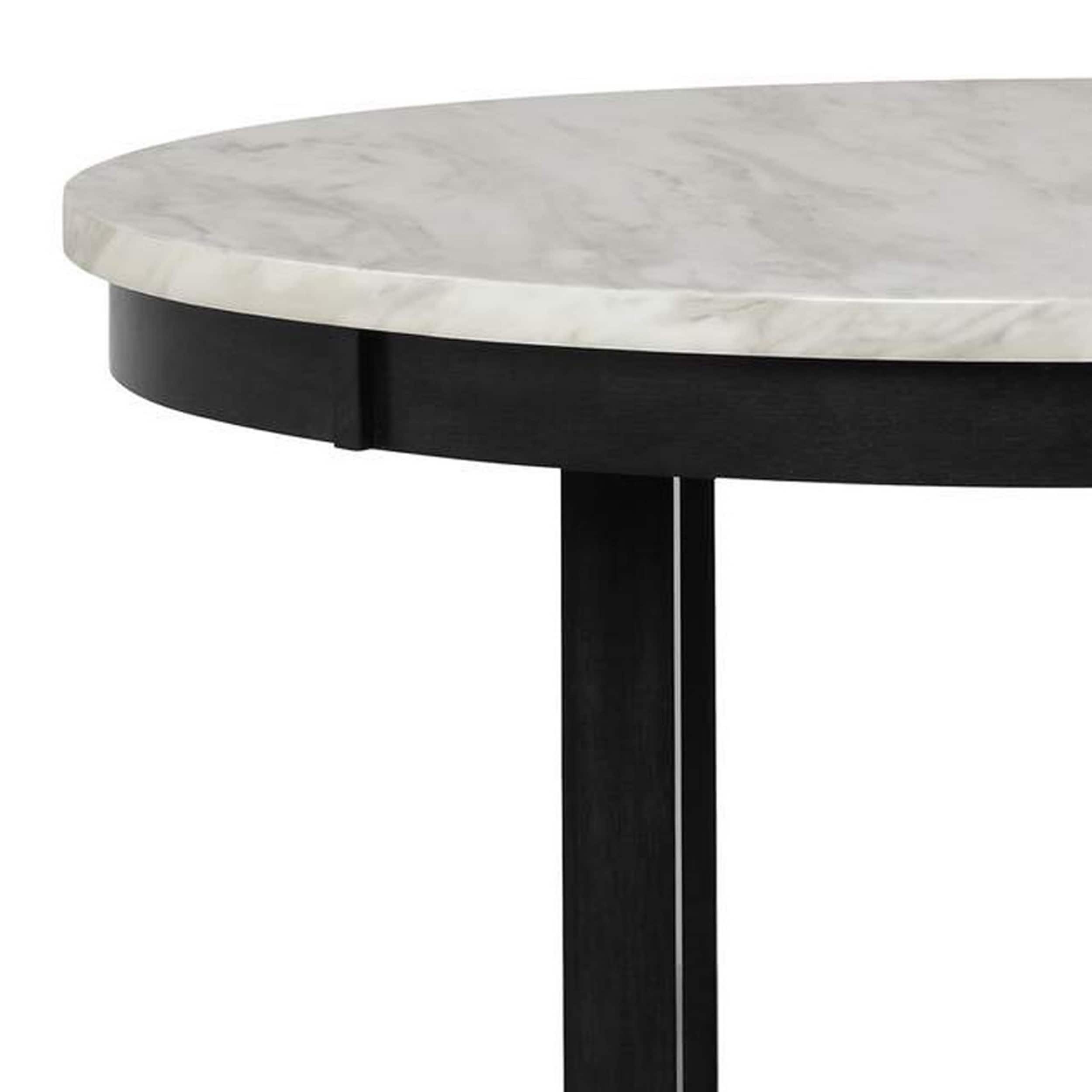 Jordan 42 Inch Round Counter Height Table, Glass Top, Wood, White ...