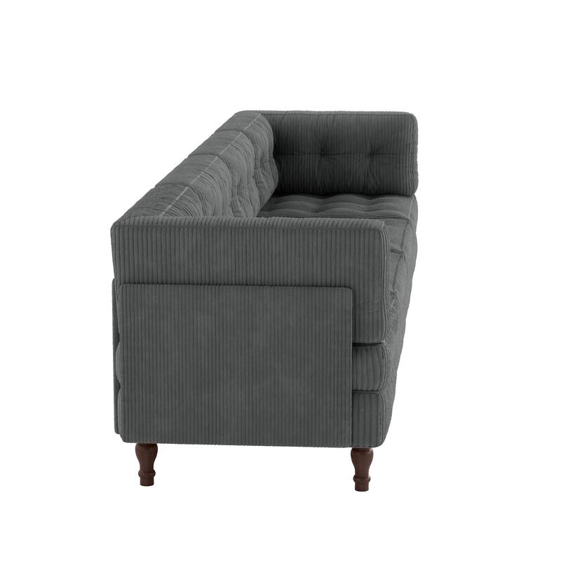 Oversized Modular Sectional Corduroy Fabric Tufted Sofa