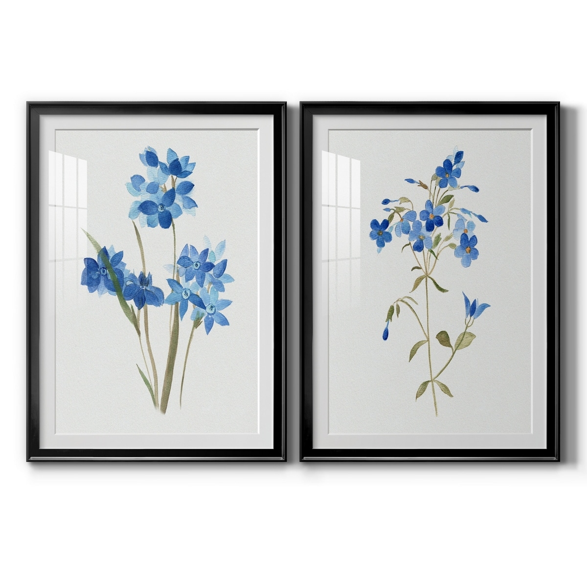 Blue Blossom Botanical I Premium Framed Print - Ready to Hang