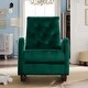 preview thumbnail 17 of 40, Velvet Rocking Chair with Side Pocket, Comfy Accent Chair with High Back, Upholstered Nursery Rocking Lounge Chair
