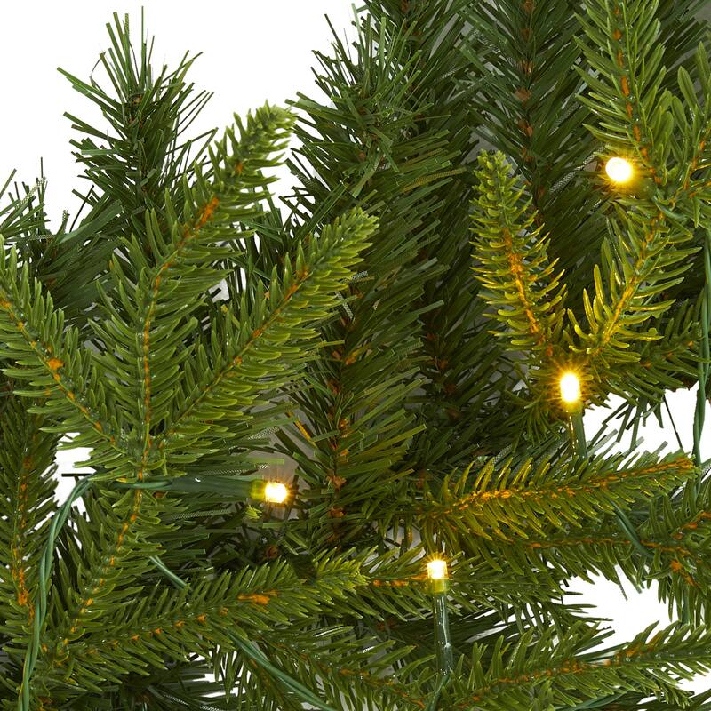 6' Green Pine Christmas Garland with 35 Clear LED Lights