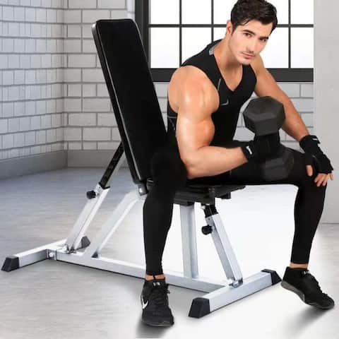18.5"- 44.5" Height Adjustable Dumbbell Weight Bench