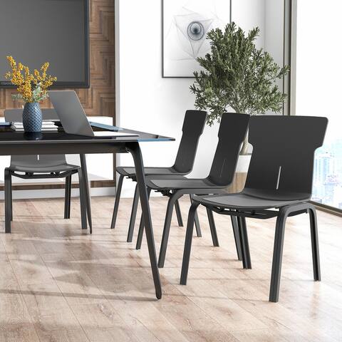 Furniture of America Mercer Black Stackable Desk Chairs (Set of 4)