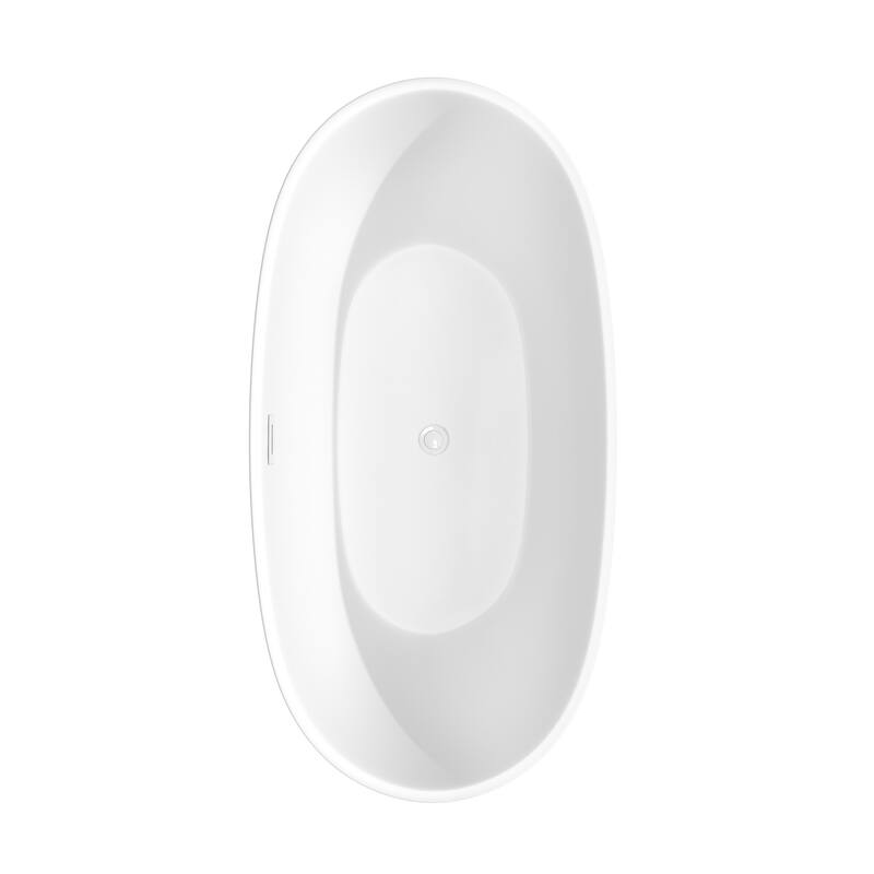 Wyndham Collection Juno 63" Free Standing Acrylic Soaking Tub with