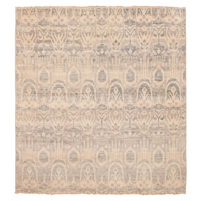 ECARPETGALLERY Hand-knotted Mystique Ivory Wool Rug - 7'6 x 7'11
