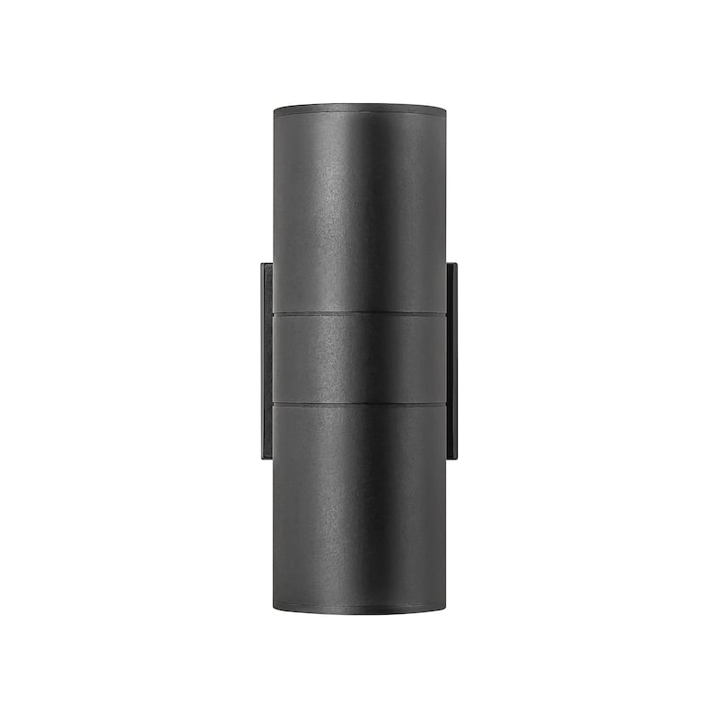 10.2 in. Modern Black Wall Sconce Aluminum Linear Cylinder LED Outdoor Wall Lights - 4.3 in. W x 10.2 in. H x 6.1 in. D