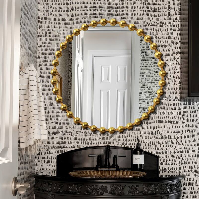 Iron Bead Wall Mirror to Enhance the Overall Otyle
