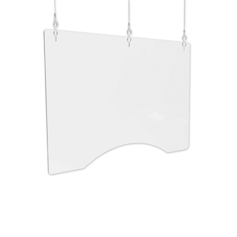 DEFLECTO CORPORATION Hanging Barrier, 36" x 24", Polycarbonate, Clear, 2/Carton - Clear (Clear)