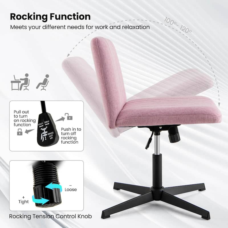 Costway Criss Cross Legged Office Chair Ergonomic Mid Back Computer - See Details