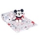 preview thumbnail 1 of 5, Lambs & Ivy Disney Baby Mickey Mouse Muslin Swaddle Blanket & Plush Gift Set