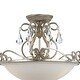 preview thumbnail 3 of 3, Ashton 3 Light Hand Cut Crystal Silver Ceiling Mount - 16.5'' W x 16.25'' H