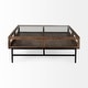 preview thumbnail 37 of 43, Arelius Light Brown Solid Wood w/ Black Iron Base Square Display Coffee Table