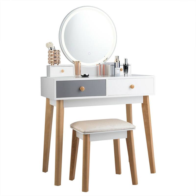 Vanity Set Makeup Dressing Table with 4 Drawers