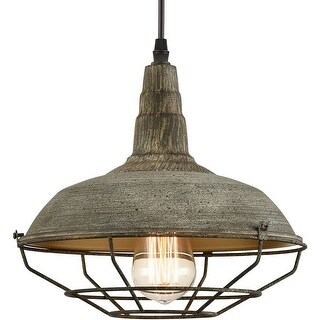 Vintage barn ceiling pendant light rust cage hanging light Bed Bath Beyond 36256652