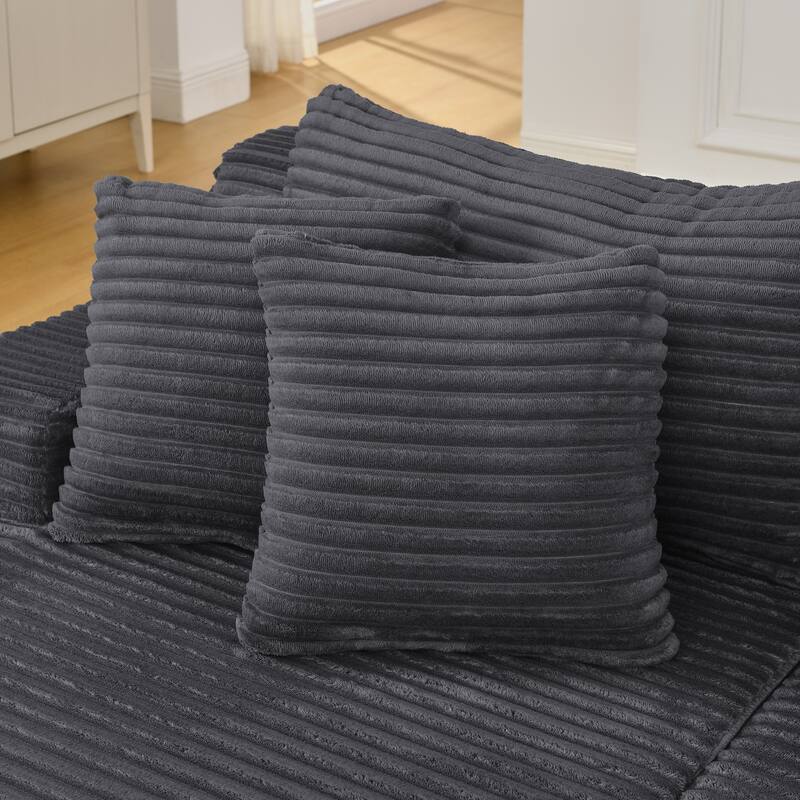 Lazy Couch Chaise Lounge No Frame Loveseat Sofa with Sponge Filling