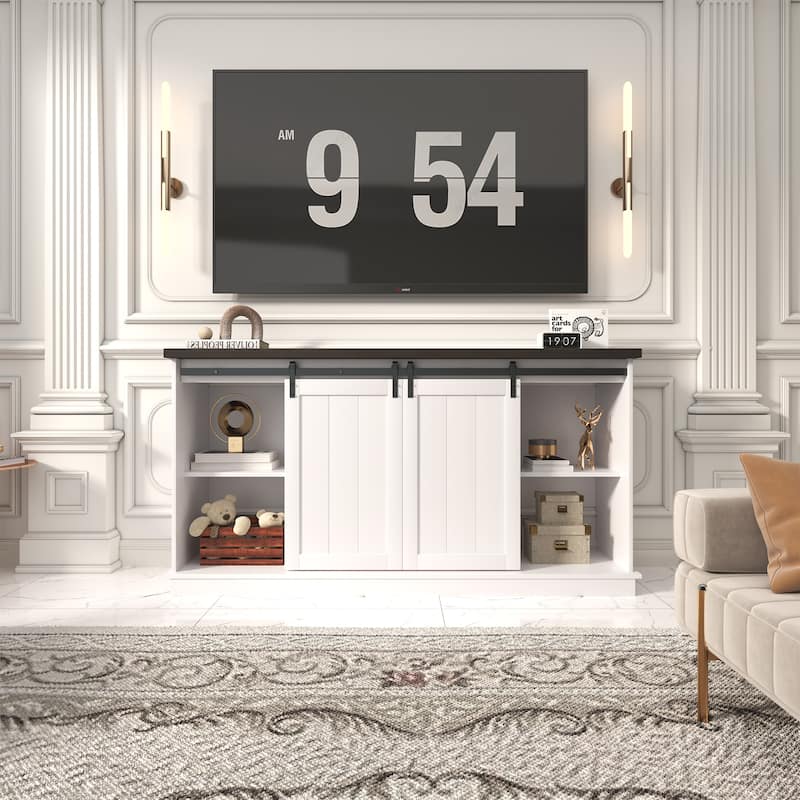 EROMMY Electric Fireplace Heater Mantel TV Cabinet, Media Entertainment Center, Energy Efficient Heater