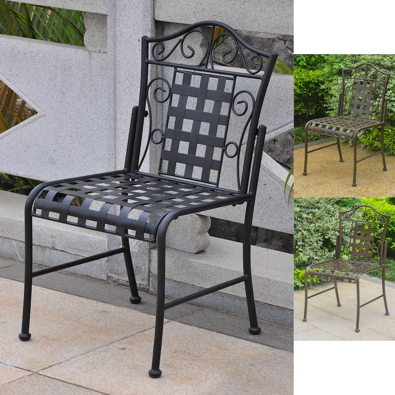 Mandalay Iron Patio Bistro Chairs (Set of 2)