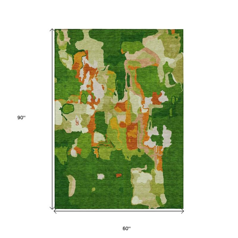 HomeRoots Abstract Transitional Rectangle Outdoor Rug