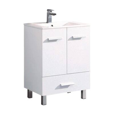 Fine Fixtures Atwood White Oak and White Wood/ Ceramic Vanity