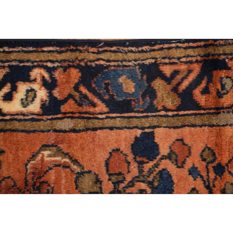 Hand Knotted Oriental 100% Wool Carpet Traditional Floral Oranges & Rust Lilian Area Rug - 4' 4'' X 3' 2''