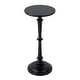 preview thumbnail 1 of 2, Alisa 10 in. W Round All Metal Pedestal Base End Table Bronze