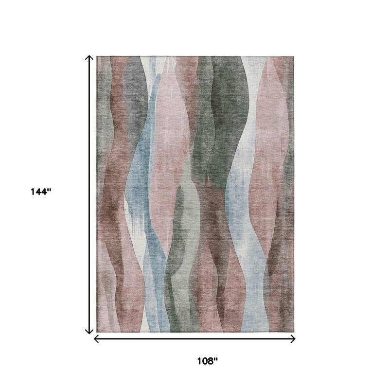 HomeRoots Abstract Transitional Rectangle Outdoor Rug
