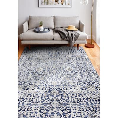 Bashian Shepherd Blue Transitional Area Rug