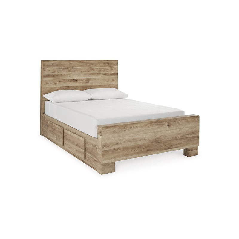 Signature Design by Ashley Hyanna Tan Brown Bed with 2 Side Storage