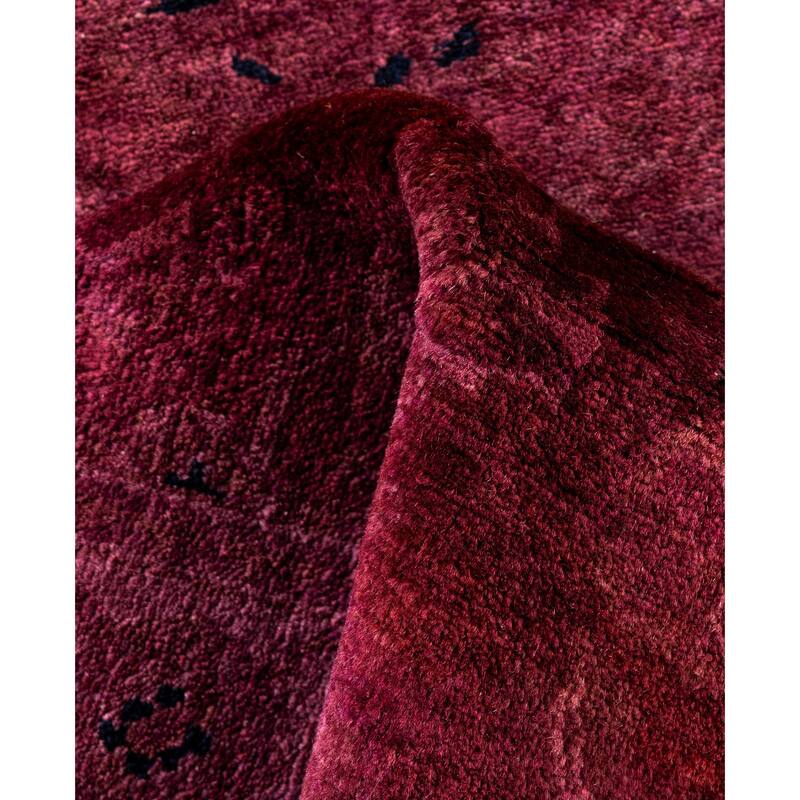 Overdyed One-of-a-Kind Hand-Knotted Area Rug - Red - 3' 0" x 12' 2"