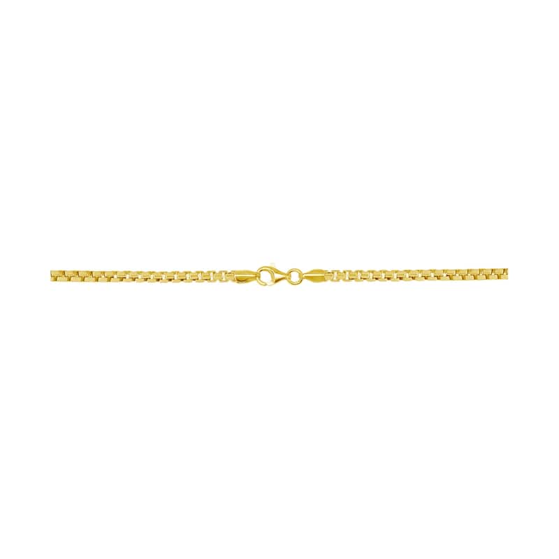 Victoria Townsend Gold over Sterling Silver 1.3mm Diamond Cut BOX Necklace
