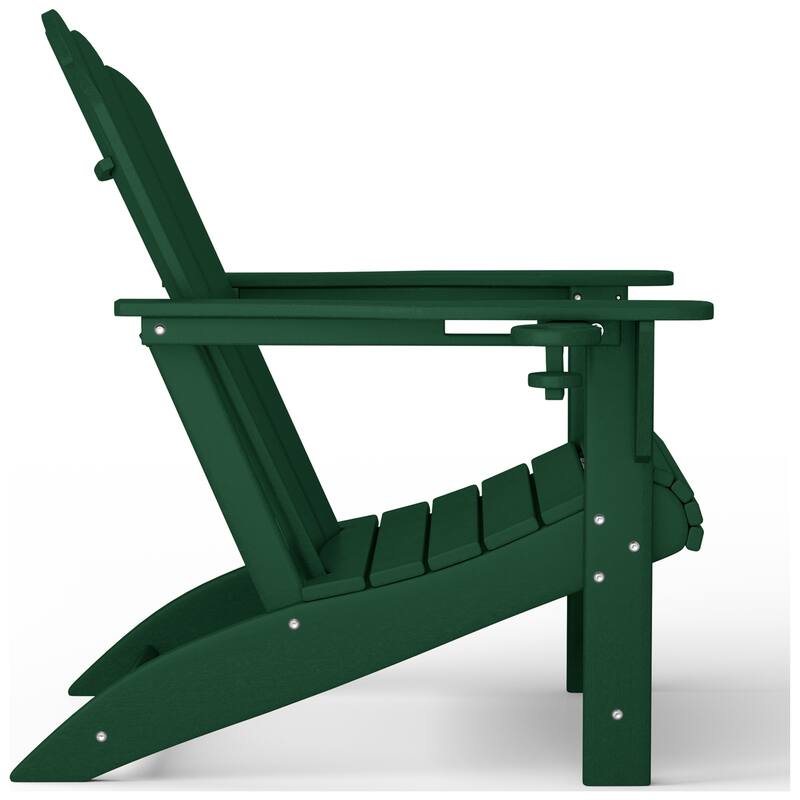 Aderson Outdoor Poly Adirondack Chair With Ottoman And Side Table 12-Piece Set