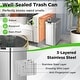 preview thumbnail 4 of 8, Costway Slim Kitchen Trash Can with Wing Lids 13.2 Gal Automatic
