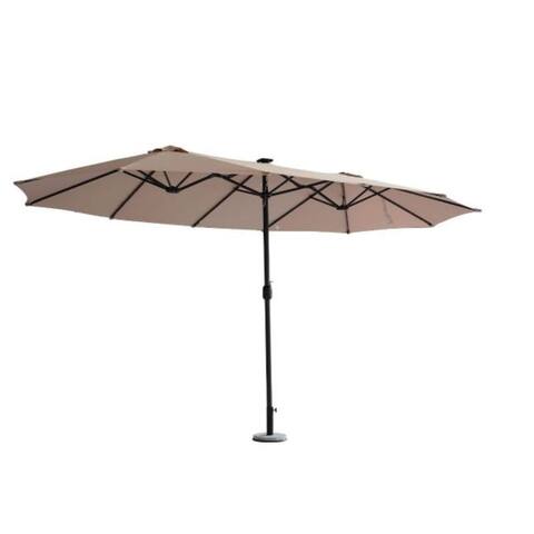 Waterproof 15ft Giant Led Lighted Patio Umbrella - 181"L×106"W ×96"H