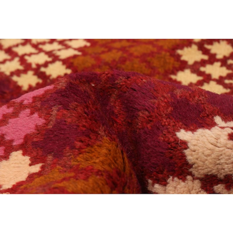 ECARPETGALLERY Hand-knotted Akhjah Red Wool Rug - 6'9 x 9'8