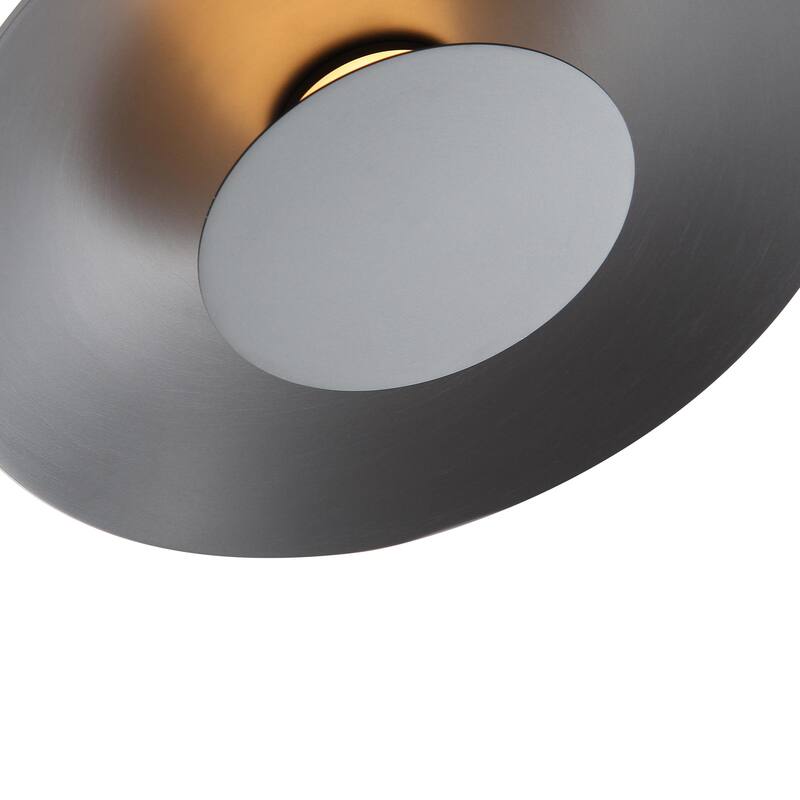 Yep by Golden Lighting Luma Integrated LED Flush Mount in Graphite and Graphite shade - Gray