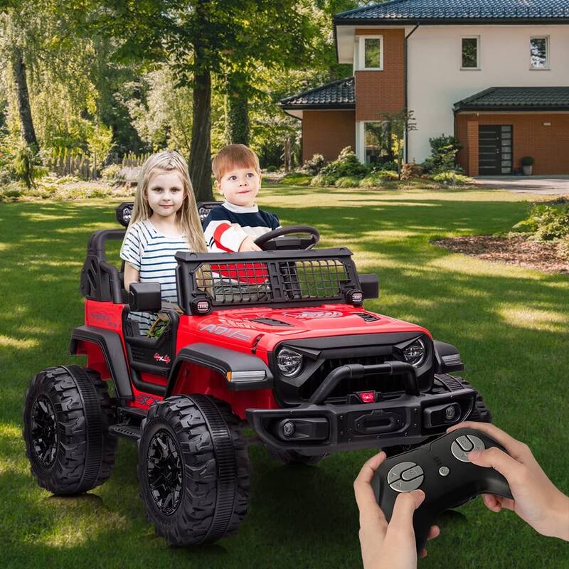 24V 2 Seats Kids Ride Extra Large Seat Wide Truck