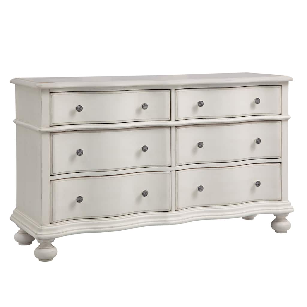 Roanoke 6-drawer Dove White Bureau