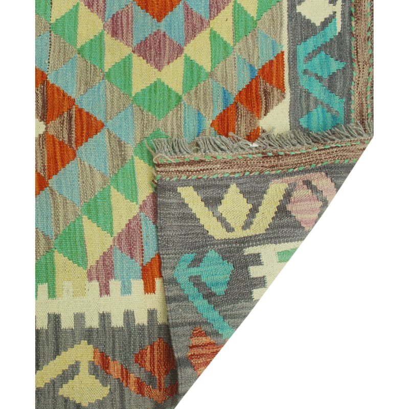 Sangat Flatweave Elyssa Red/Ivory Runner - 2'9" x 8'5"