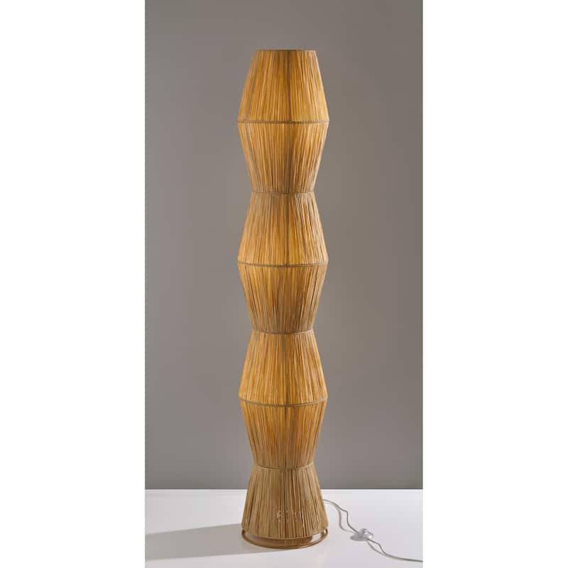 Renata Floor Lantern - Paper Raffia