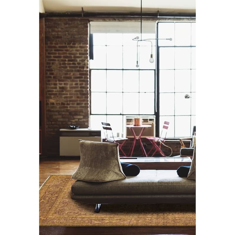 ECARPETGALLERY Hand-knotted Vibrance Brown Wool Rug - 4'0 x 6'0