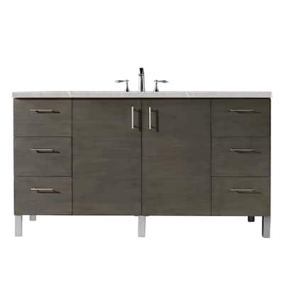 James Martin Vanities Metropolitan 60" Single Vanity, Silver Oak