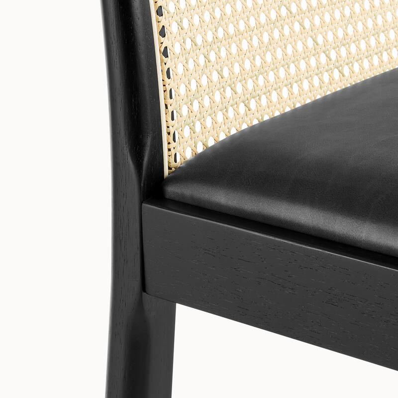 NPD Furniture Donna Faux Leather Rattan Counter Stool (Set of 2)