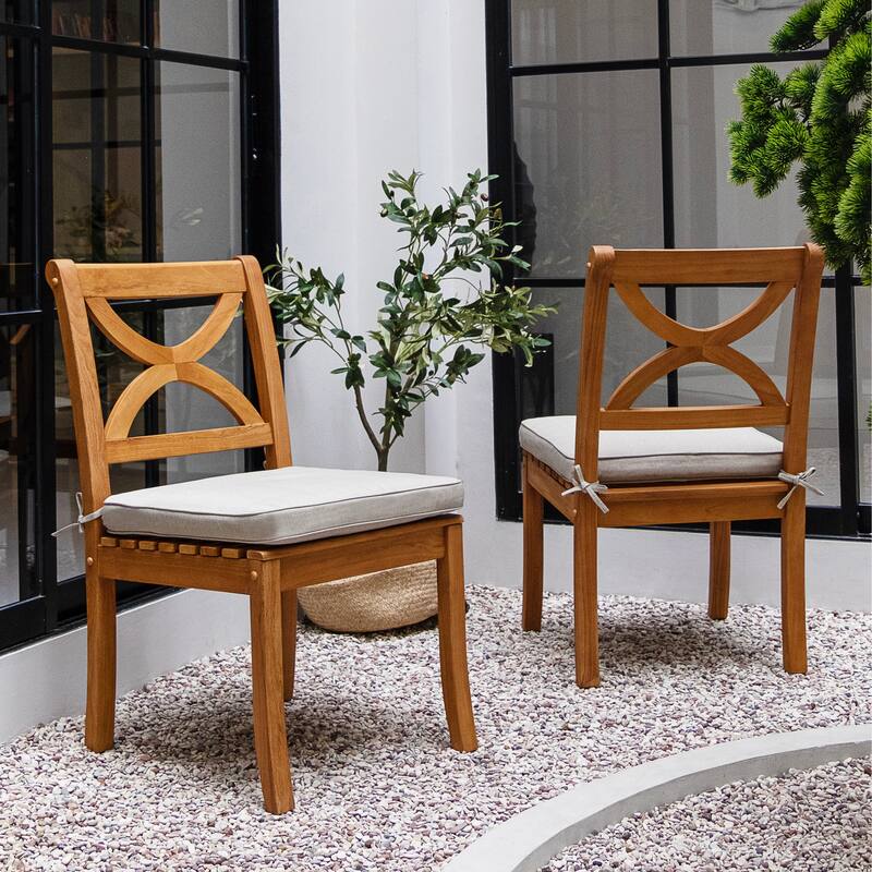 Cambridge Casual Lowell 5-piece Teak Patio Dining Set with Round Dining Table