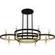 preview thumbnail 3 of 7, Winsland 8-Light Matte Black Chandelier