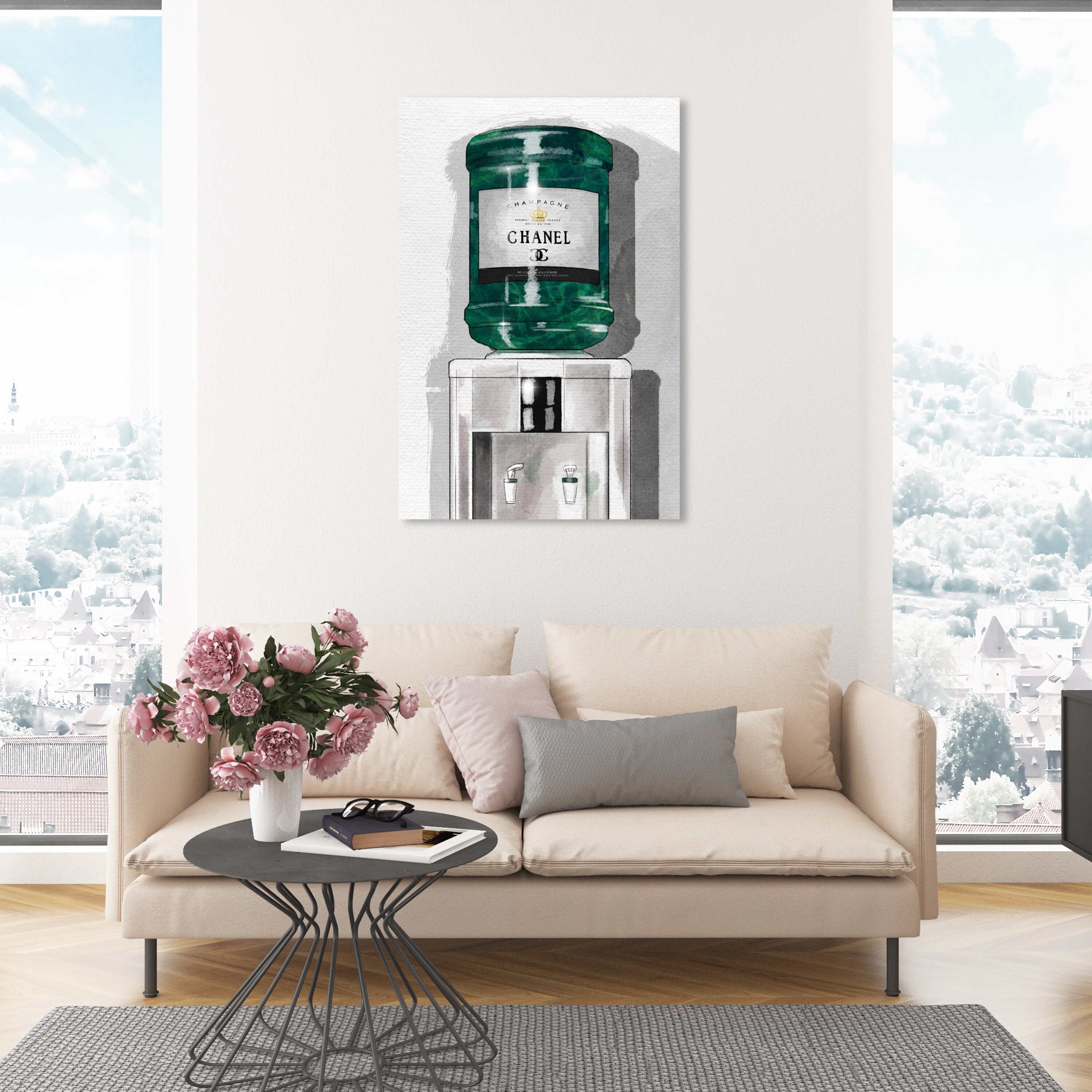 Oliver Gal 'Champagne For Days' ファッションウォールアートデココレクション モダンプレミアムキャンバスアートプリント Oliver Gal \u0027Champagne for Days II\u0027 Fashion Green Wall Art Canvas