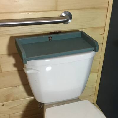 Farmhouse Commode Tray - Sea Foam Green