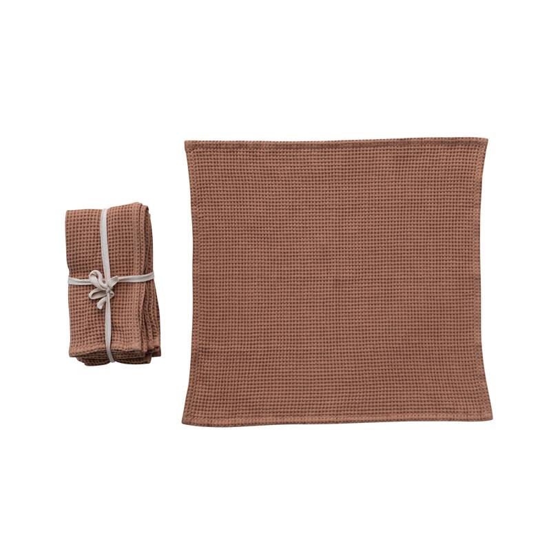 Woven Linen and Cotton Waffle Dinner Napkins