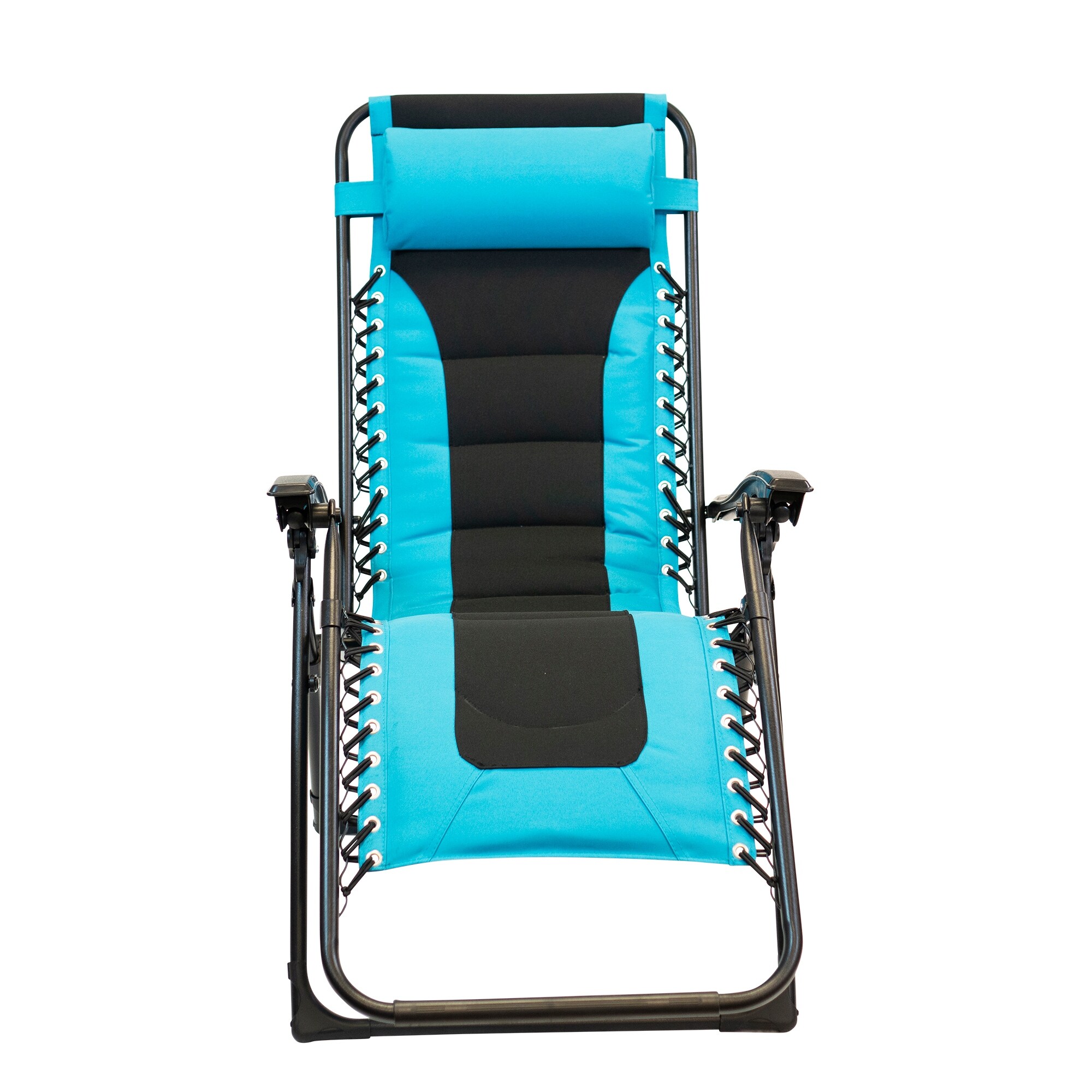 Sun Ray 2pc Padded Zero Gravity Chair Set Turquoise Black On