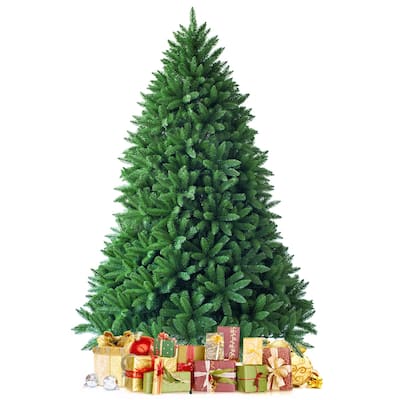 Gymax 6ft Artificial Christmas Fir Tree w/ 1250 Premium Hinged Branch